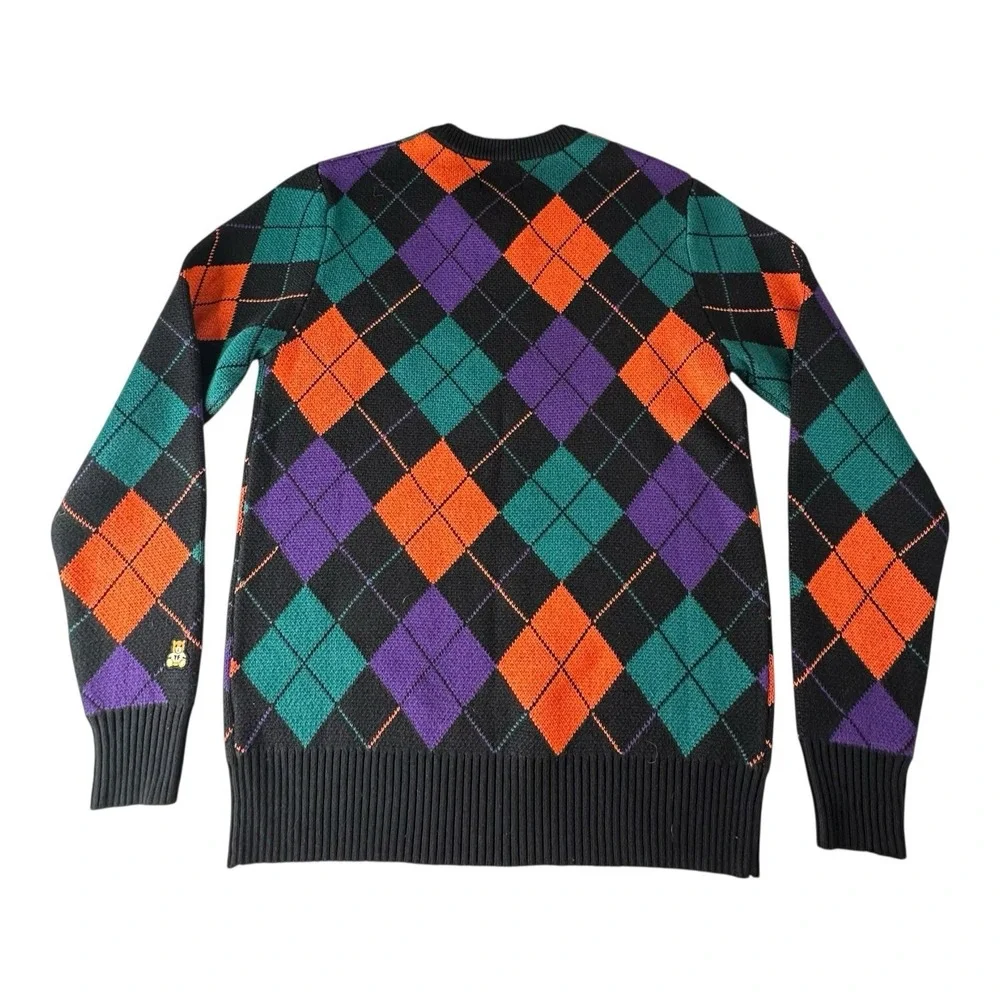 Teddy‎ Fresh Men V-Neck Argyle Sweater Size Multicolor Knit XS